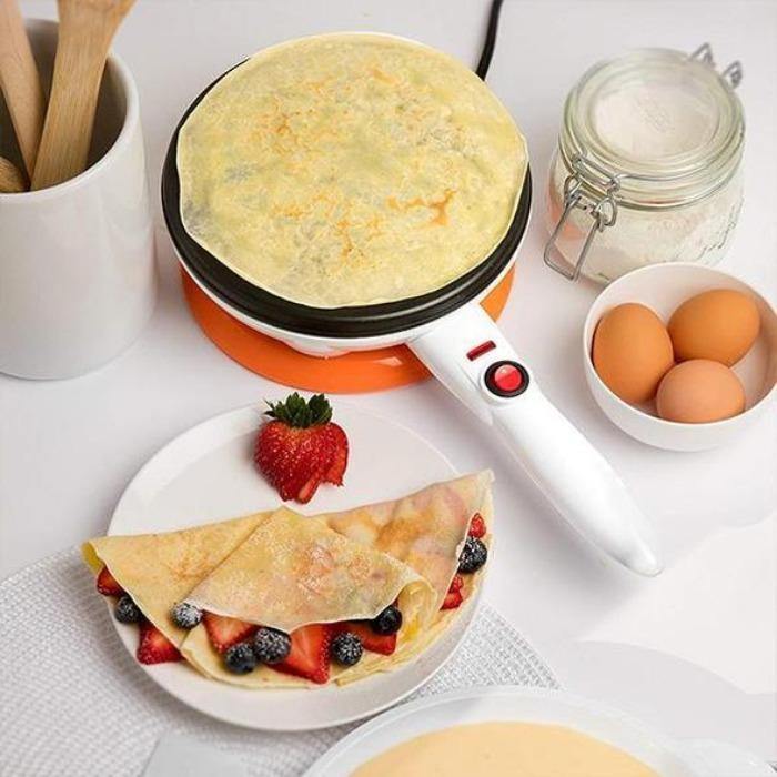  Instant Crepe Maker, Portable Electric Crepe Maker & Non-Stick  Dipping Plate with Auto Power Off, Automatic Temperature Control, Batter  Bowl and Egg Beater for Crepes,Pancakes,Tortillas (Orange): Home & Kitchen