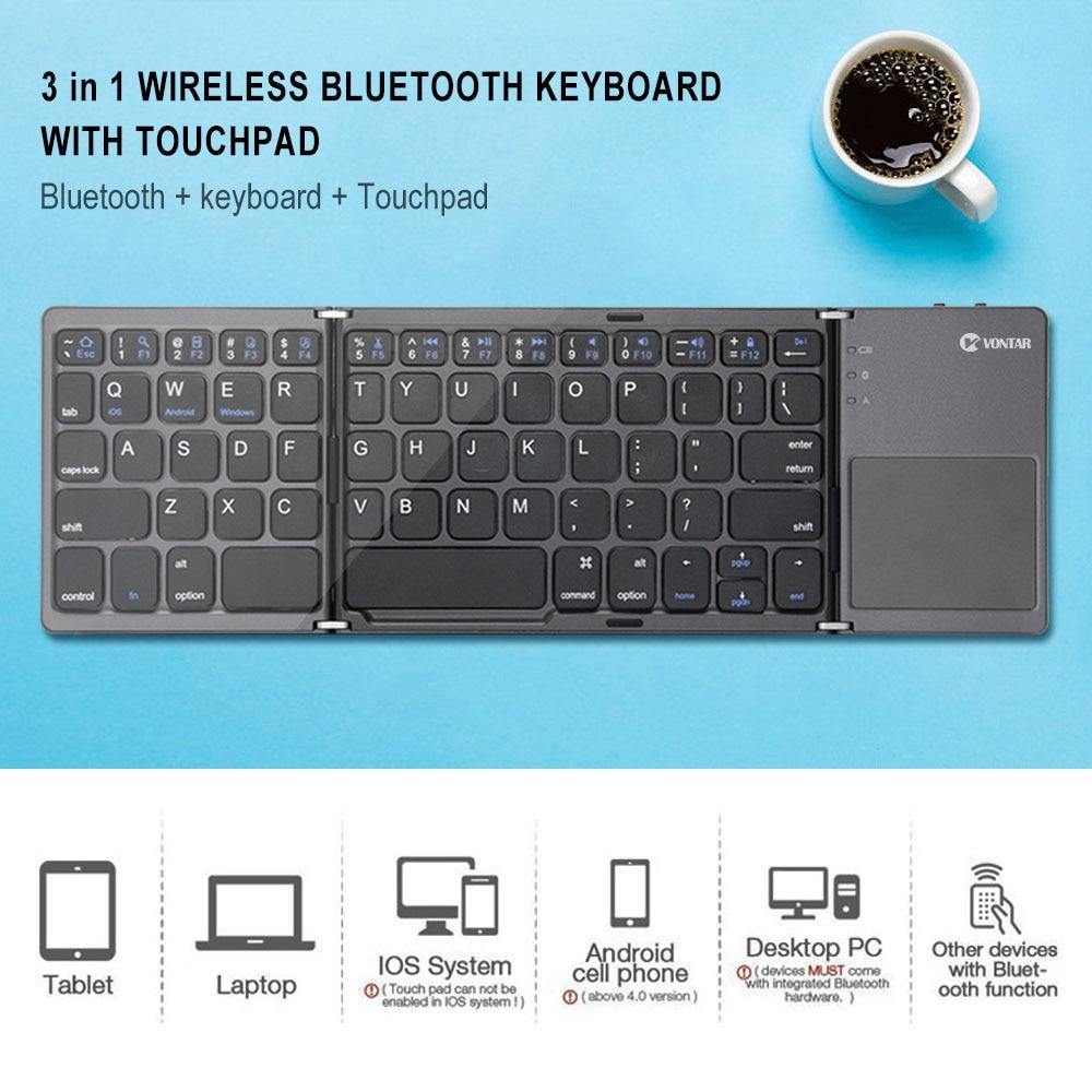 Portable Mini Foldable Bluetooth Keyboard