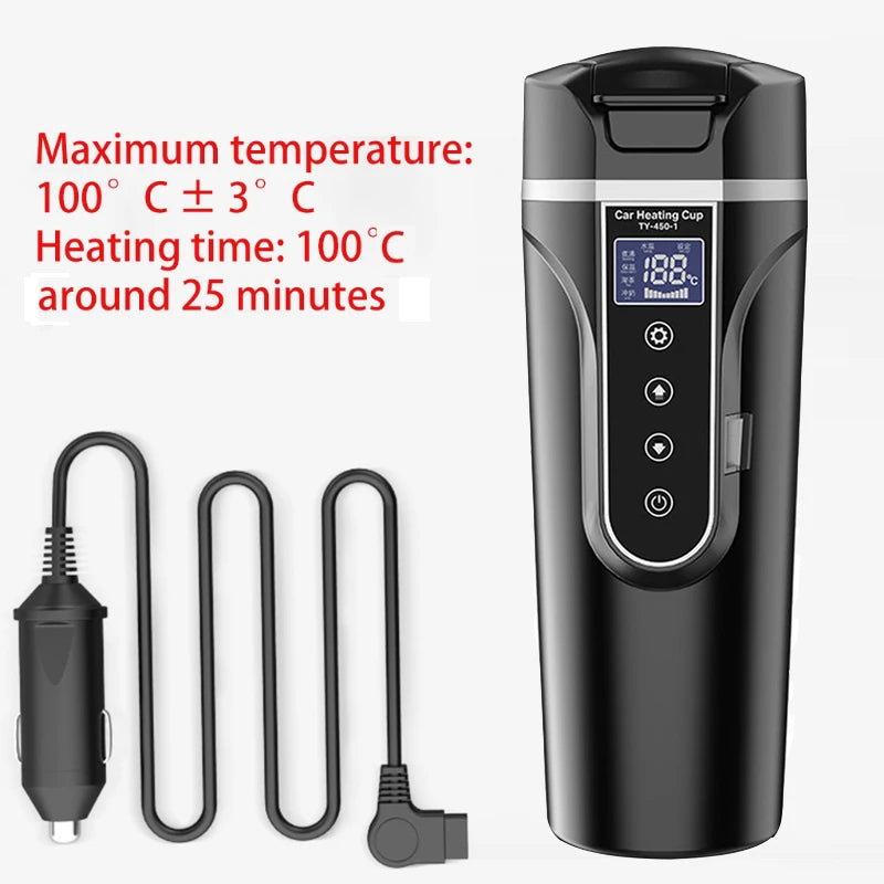 Portable LCD Car Heating Cup (450 ml)