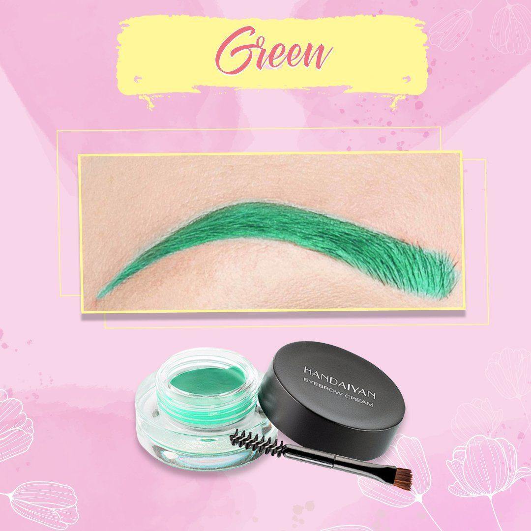 Green Colorful Eyebrows Ombre Eyebrow Gel & Waterproof Eyeliner Gel Color