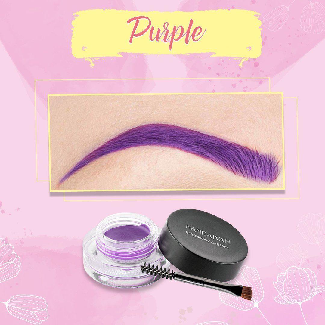 Purple Colorful Eyebrows Ombre Eyebrow Gel & Waterproof Eyeliner Gel Color