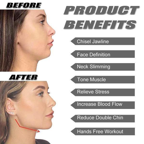 Jaw exercise ball to reduce double chin and for defined jawline with face workout