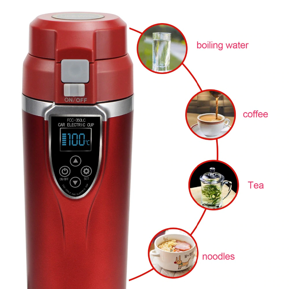 Car Heating Cup Electric Kettle Thermos (350ml)