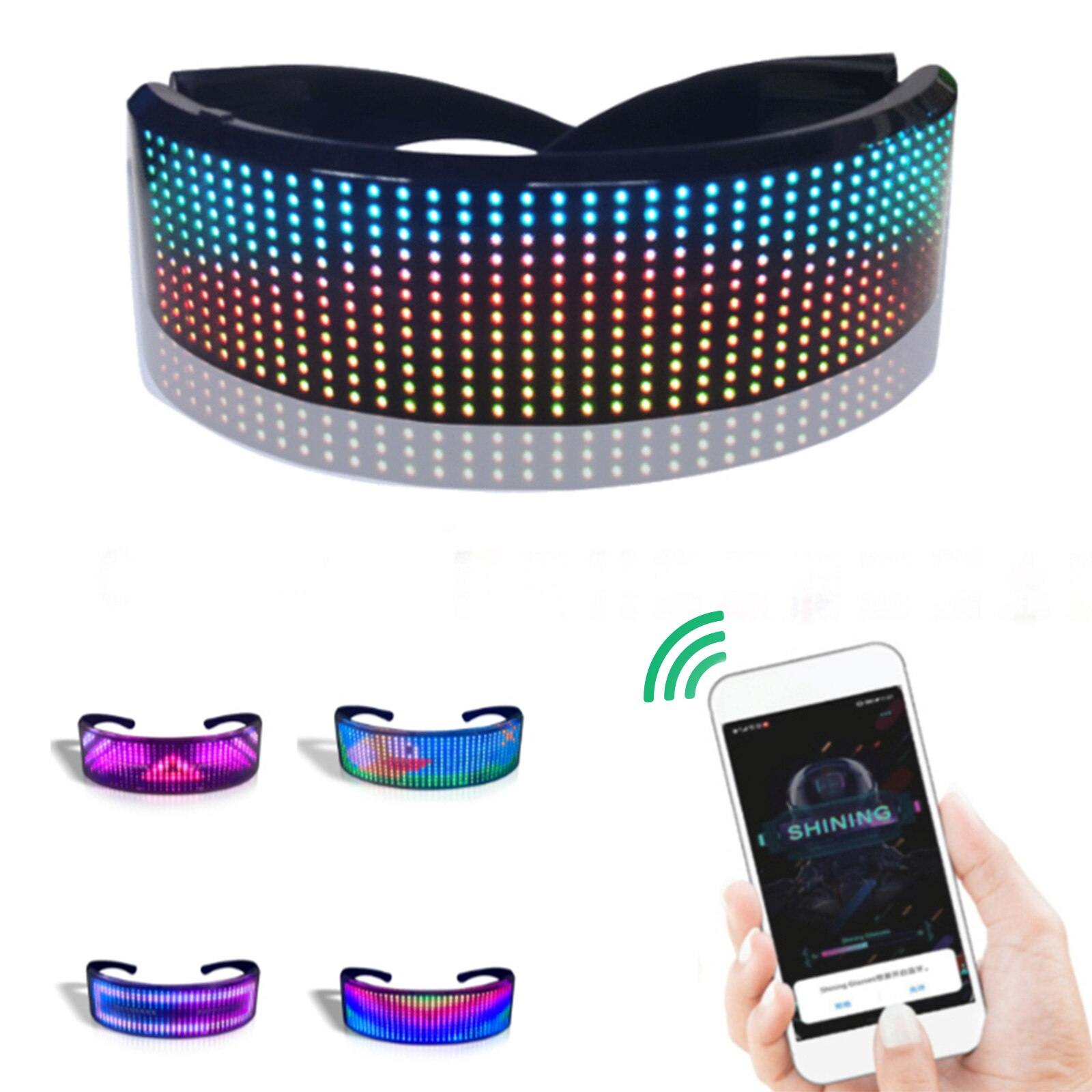 LED Light Party Glasses with Customizable Animations