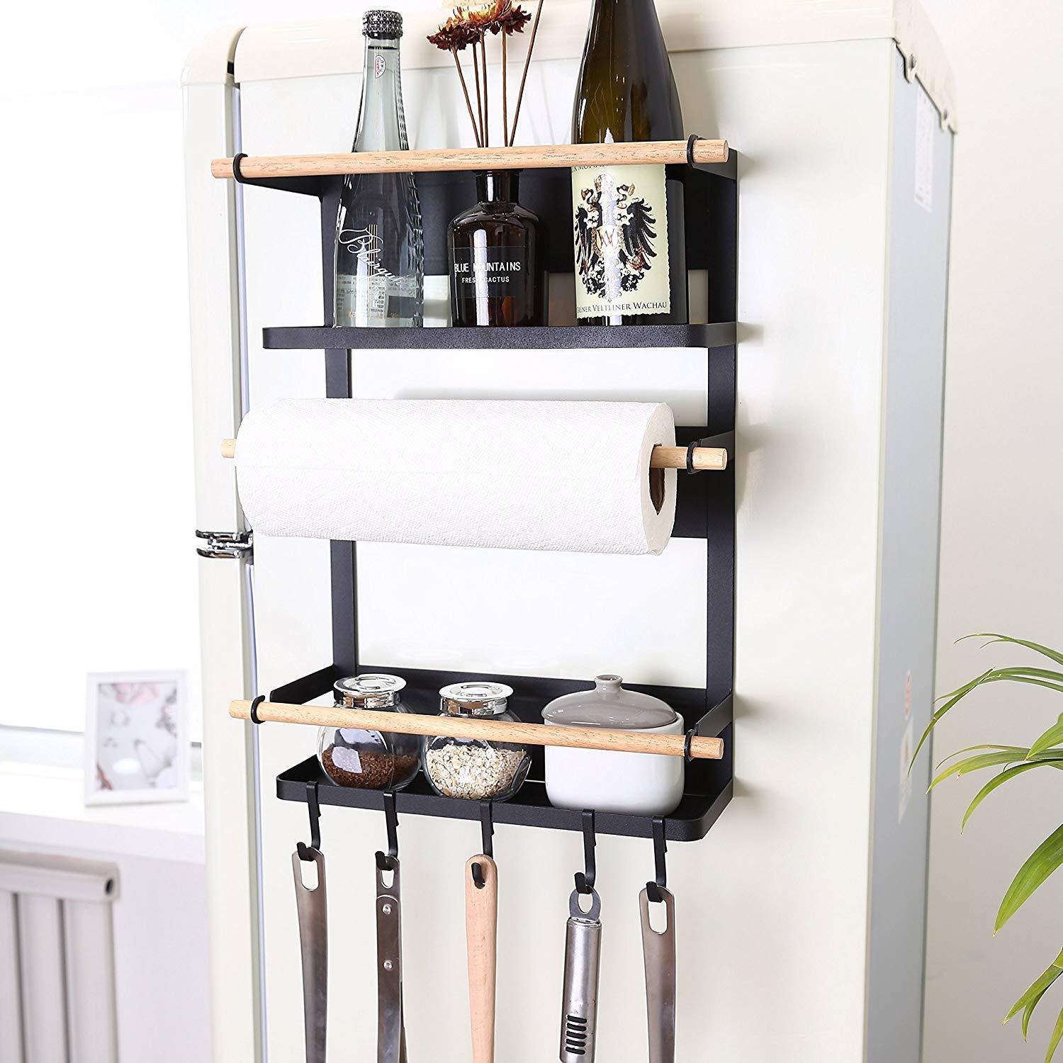 Magnetic Kitchen Organizer Fridge Rack – Coolcat Gadget