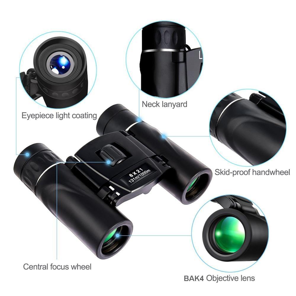 8x21 Compact Zoom Binocular (1000m Range)
